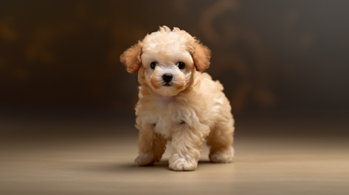 curly toy Poodle puppy